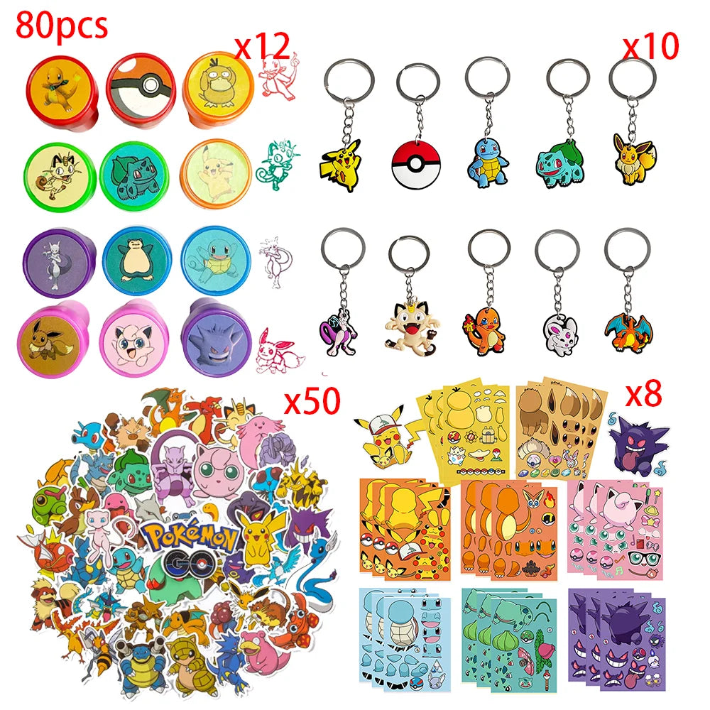 Kids Cartoon Party Favor Bundle – Stamps, Stickers & Balloons
