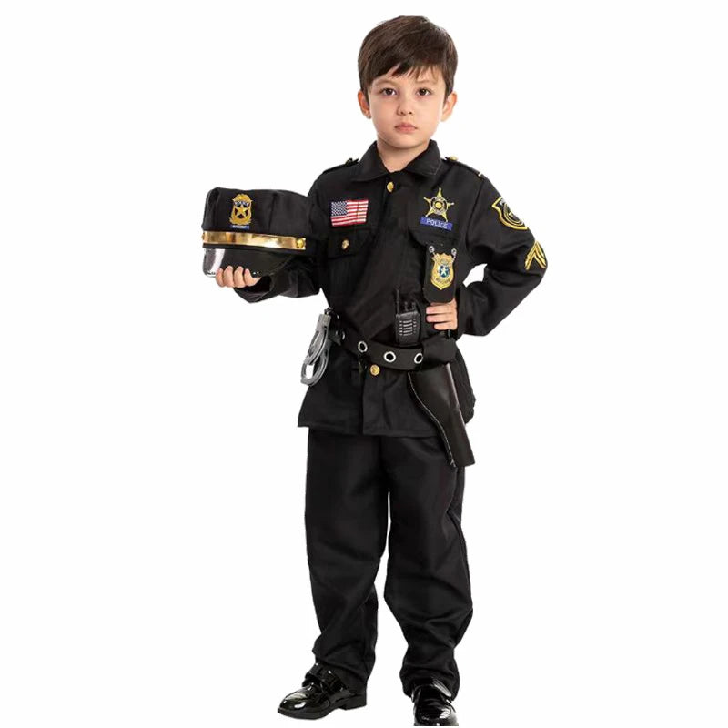 Kids Police Officer Costume – Police Role Play Outfit for Boys & Girls